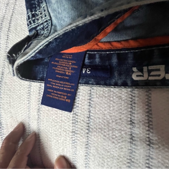 American Fighter Light Blue Denim Jeans - Picture 12 of 12